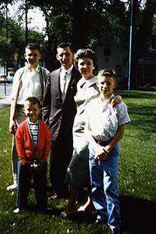 Dr. Stieg as a child with his parents and brothers