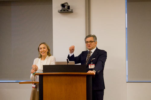 Co-directors Dr. Caitlin Hoffman and Dr. Roger Härtl thank attendees