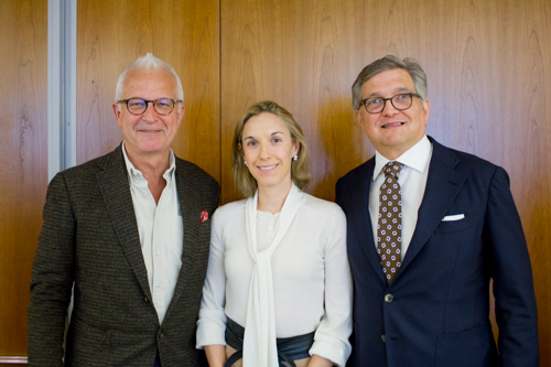 Dr. Philip E. Stieg with co-directors Dr. Caitlin Hoffman and Dr. Roger Härtl