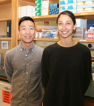 Raymond Chang and Emilie George, the 2016 St. Baldrick's Summer Fellows