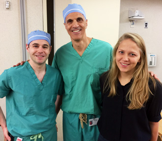 Dr Peter Morgenstern, Dr. Mark Souweidane, and MD/PhD student Iryna Ivasyk