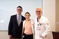 Dr. Benjamin Hartley, Dr. Caitlin Hoffman, and Dr. Philip Stieg, Chairman of the Neurological Surgery Department