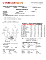 New Patient Questionnaire - WCM spine patients