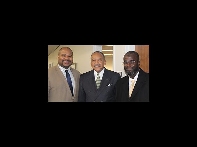 Dr. Babacar Cisse (right) joined Deputy Manhattan Borough President Matthew Washington and  New York City’s First Deputy Police Commissioner Benjamin Tucker