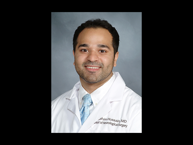 Weill Cornell Medicine chief neurosurgical resident Ibrahim Hussain, M.D.