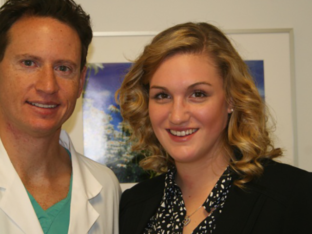 Amanda with Dr. Schwartz