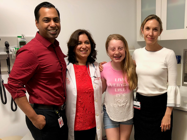 Anna Palmieri with Dr. Kevin Gurcharran, Dr. Srishti Nangia, and  Dr. Caitlin Hoffman  