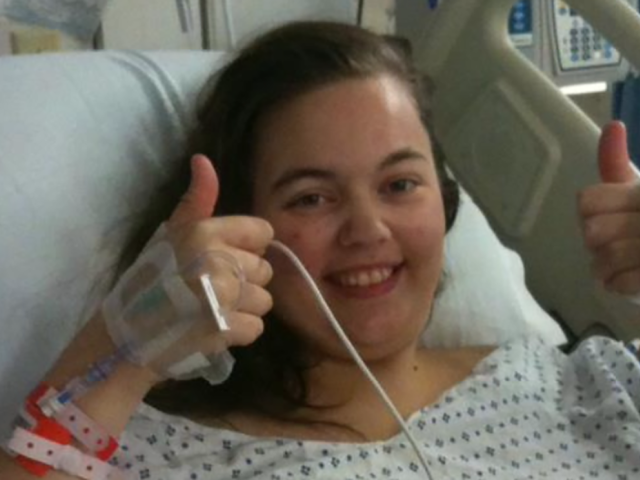  Danielle shortly after her surgery