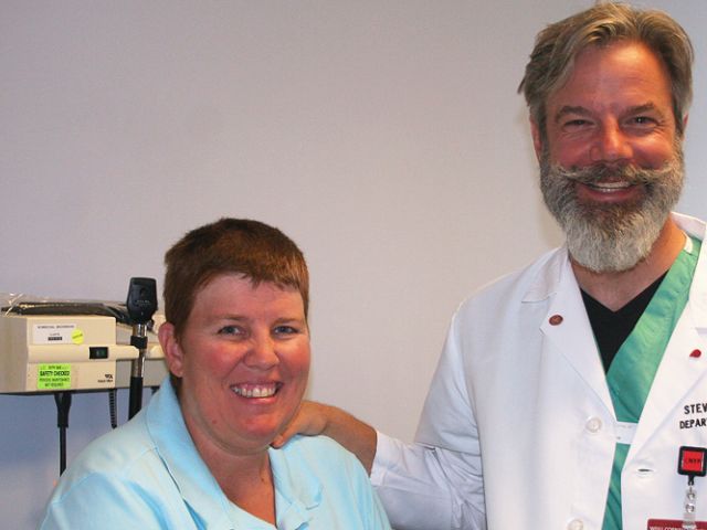 Tracey Drake with Dr. Karceski