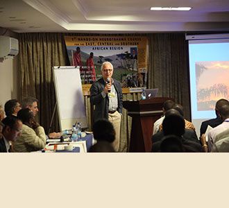 Day 1: Dr. Stieg at the neurotrauma course, the first hands-on course of its kind in Tanzania