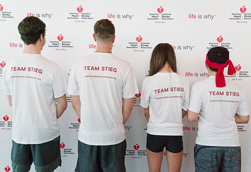 Team Stieg raised more than $7,000 for the AHA