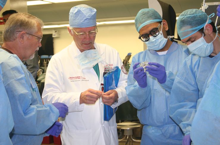 Dr. Stieg participates at the cranial model station