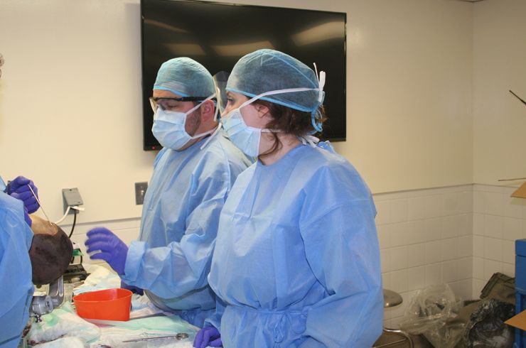 In the Anatomy Lab, residents get hands-on experience