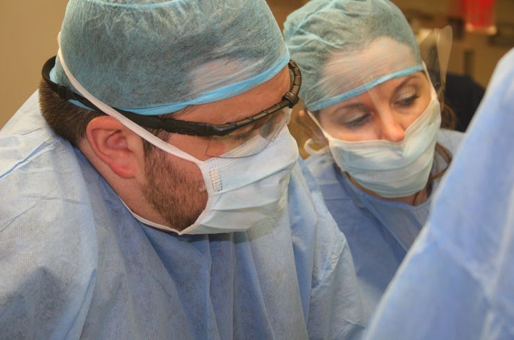 In the Anatomy Lab, residents get hands-on experience