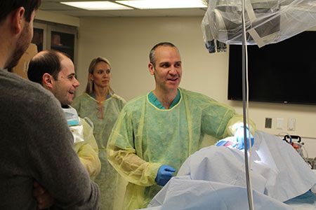 Dr. Daniel Sciubba in the lab at the Weill Cornell Complex Spine CME