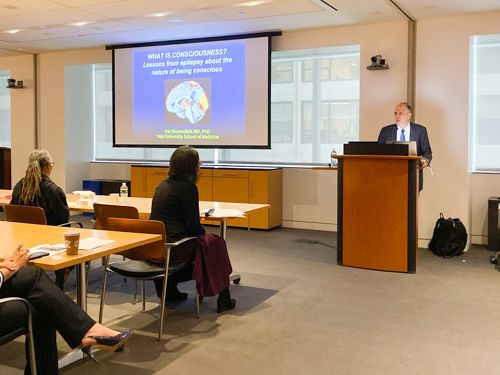 Dr. Hal Blumenfeld delivers his keynote address, What Is Consciousness?
