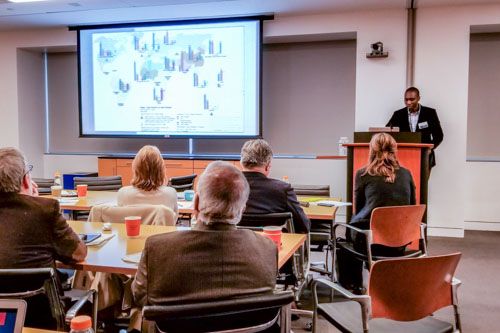 Dr. Nicephorus Rutabasibwa gives his talk, &quot;Spine Surgery in East Africa: Challenges and Needs&quot;