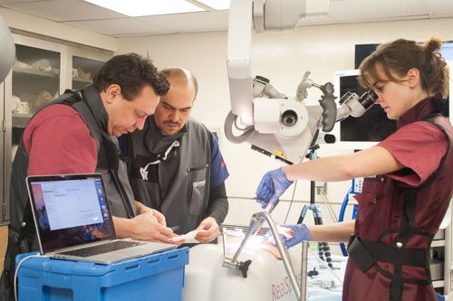 Dr. Franziska Schmidt practices new techniques