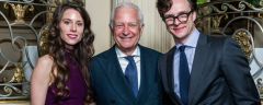 Philip Stieg with his daughter, Claire, and his son, Nick