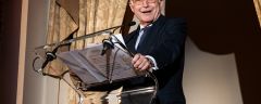 Dr. Stieg delivers his acceptance speech at the Maurice Greenberg Award Dinner