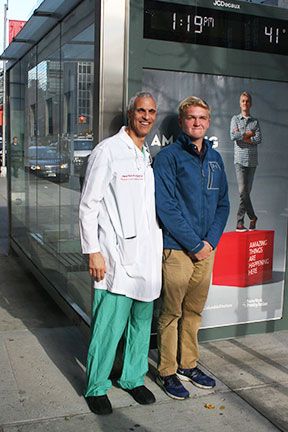 Brandon and his neurosurgeon, Mark Souweidane, MD